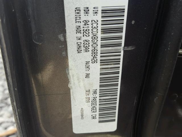 2C3CDXBGXDH689426 - 2013 DODGE CHARGER SE CHARCOAL photo 10