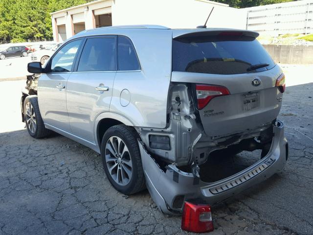 5XYKW4A73FG563721 - 2015 KIA SORENTO SX SILVER photo 3