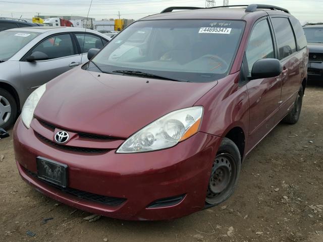 5TDZA23C26S444136 - 2006 TOYOTA SIENNA CE MAROON photo 2