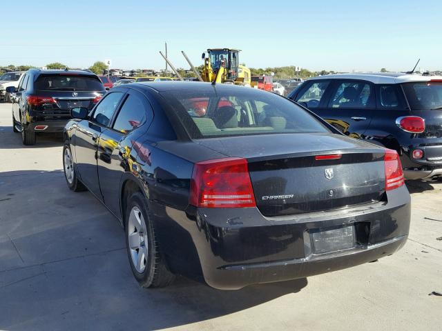 2B3KA43R18H194389 - 2008 DODGE CHARGER BLACK photo 3