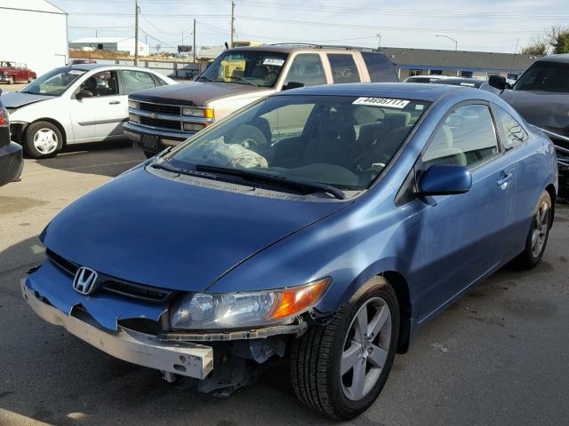 2HGFG12847H570685 - 2007 HONDA CIVIC EX BLUE photo 2