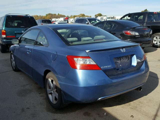 2HGFG12847H570685 - 2007 HONDA CIVIC EX BLUE photo 3