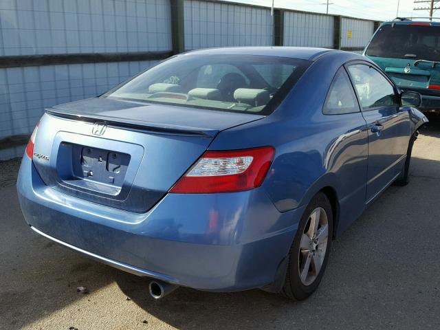 2HGFG12847H570685 - 2007 HONDA CIVIC EX BLUE photo 4