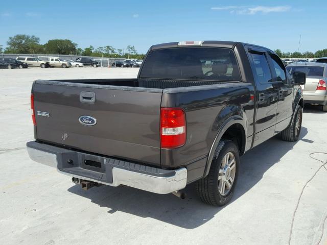 1FTPW12505KD21639 - 2005 FORD F150 SUPER BROWN photo 4