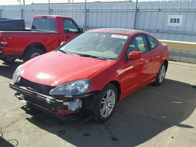 JH4DC54875S010539 - 2005 ACURA RSX RED photo 2