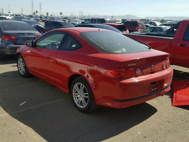 JH4DC54875S010539 - 2005 ACURA RSX RED photo 3