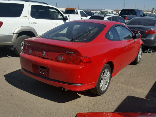 JH4DC54875S010539 - 2005 ACURA RSX RED photo 4