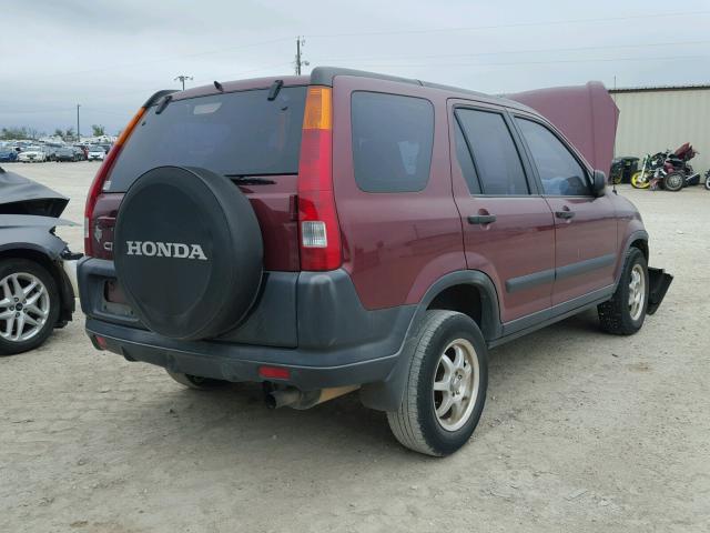 JHLRD68433C012736 - 2003 HONDA CR-V LX RED photo 4