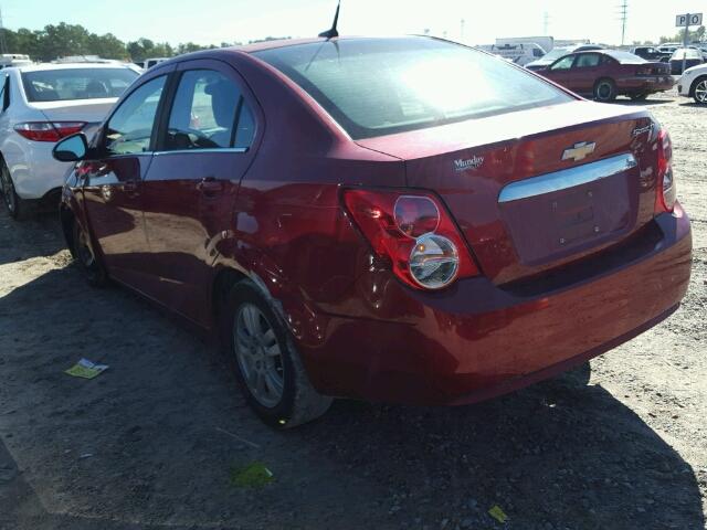 1G1JC5SH0C4119944 - 2012 CHEVROLET SONIC LT RED photo 3