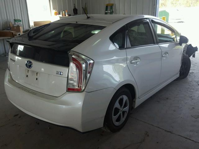 JTDKN3DU4D5572349 - 2013 TOYOTA PRIUS WHITE photo 4