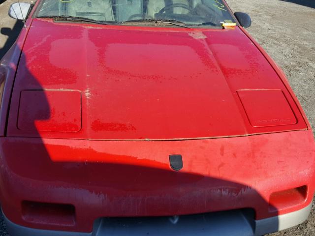 1G2PG9792GP270419 - 1986 PONTIAC FIERO GT RED photo 7