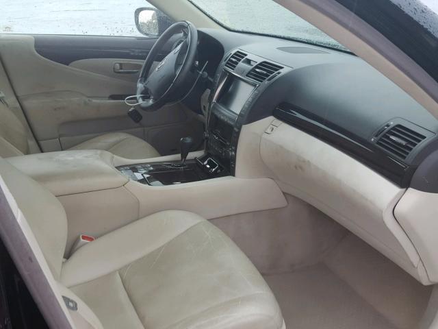 JTHGL46F375004578 - 2007 LEXUS LS 460L BLACK photo 5