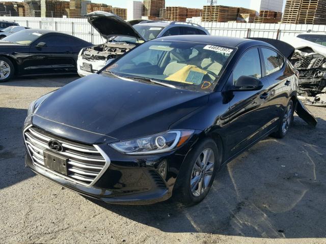 KMHD84LF3HU062350 - 2017 HYUNDAI ELANTRA SE BLACK photo 2