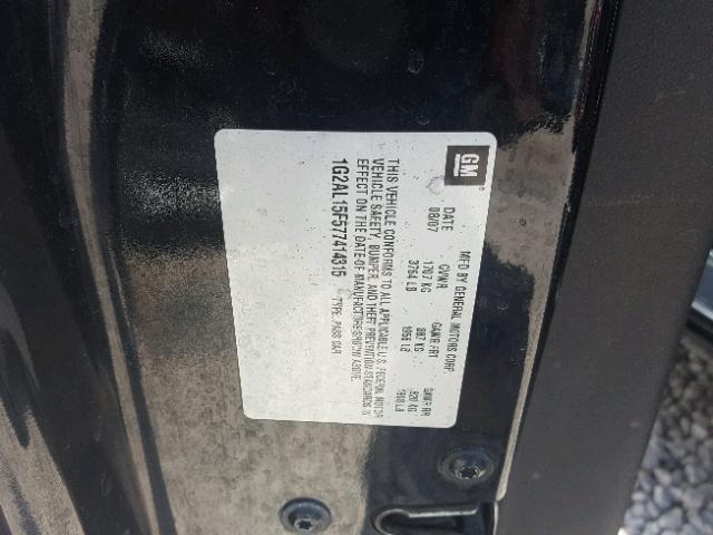 1G2AL15F577414315 - 2007 PONTIAC G5 BLACK photo 10