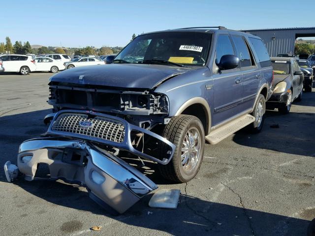 1FMFU18L91LA57201 - 2001 FORD EXPEDITION BLUE photo 2