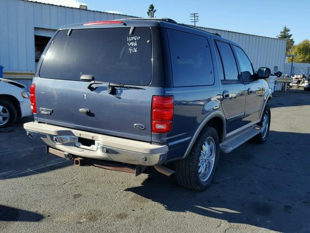 1FMFU18L91LA57201 - 2001 FORD EXPEDITION BLUE photo 4