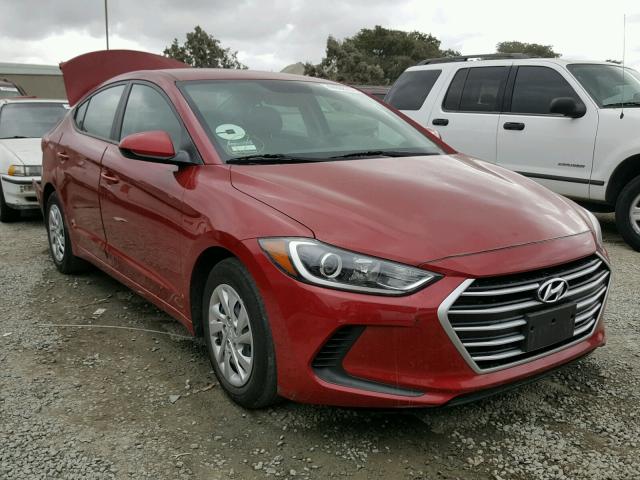 KMHD74LF4HU119464 - 2017 HYUNDAI ELANTRA SE RED photo 1