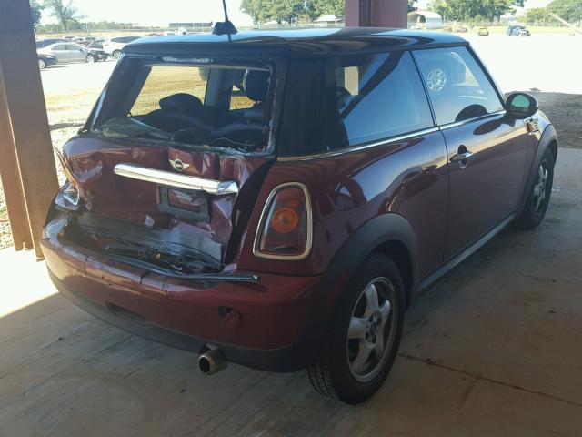 WMWMF33598TT66832 - 2008 MINI COOPER MAROON photo 4