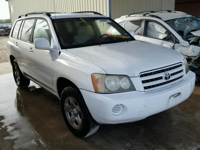 JTEGF21A730097407 - 2003 TOYOTA HIGHLANDER WHITE photo 1