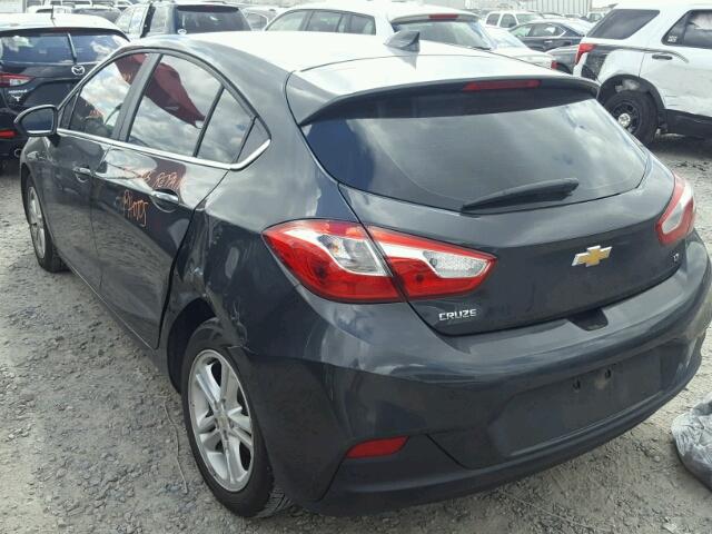 3G1BE6SM4HS530496 - 2017 CHEVROLET CRUZE LT CHARCOAL photo 3