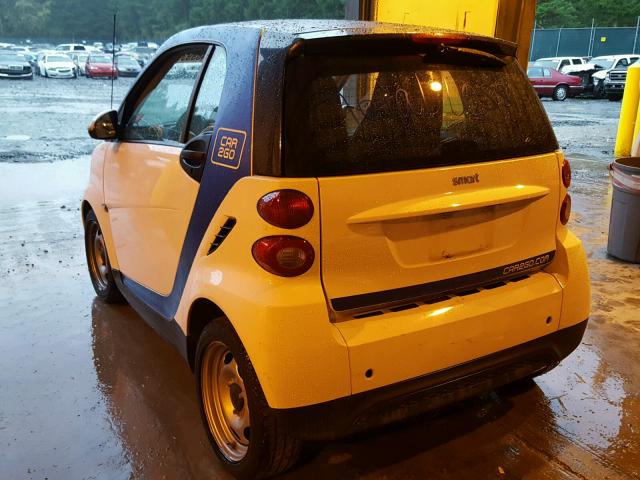 WMEEJ3BA8EK782720 - 2014 SMART FORTWO PUR WHITE photo 3