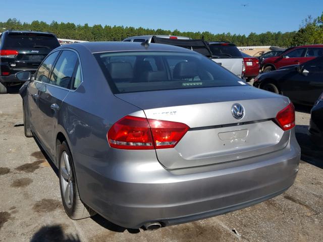 1VWBP7A33CC102916 - 2012 VOLKSWAGEN PASSAT SE SILVER photo 3