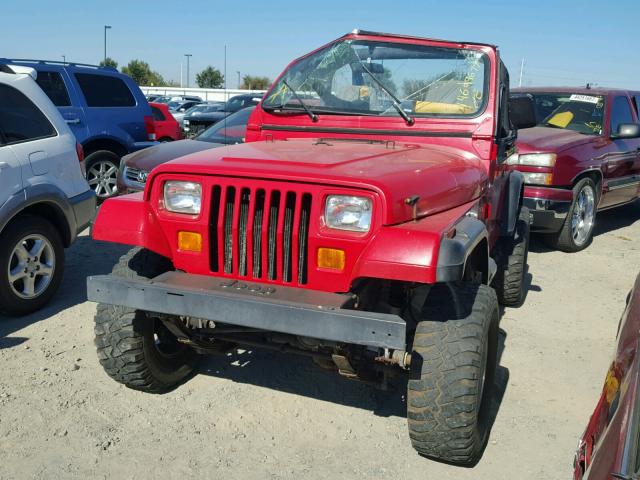 1J4FY29S7RP415981 - 1994 JEEP WRANGLER / RED photo 2