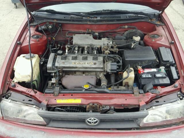 JT2AE09EXP0022238 - 1993 TOYOTA COROLLA LE RED photo 7