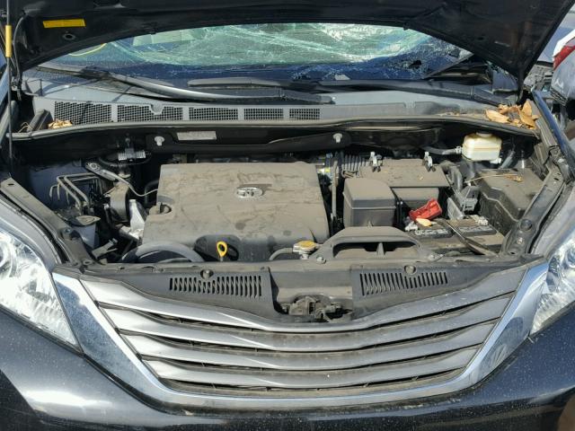 5TDYK3DC3ES513640 - 2014 TOYOTA SIENNA XLE BLACK photo 7