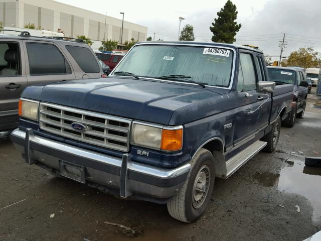 1FTEX15N3JKA59254 - 1988 FORD F150 BLUE photo 2