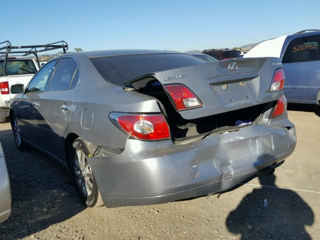 JTHBA30GX45028948 - 2004 LEXUS ES 330 GRAY photo 3