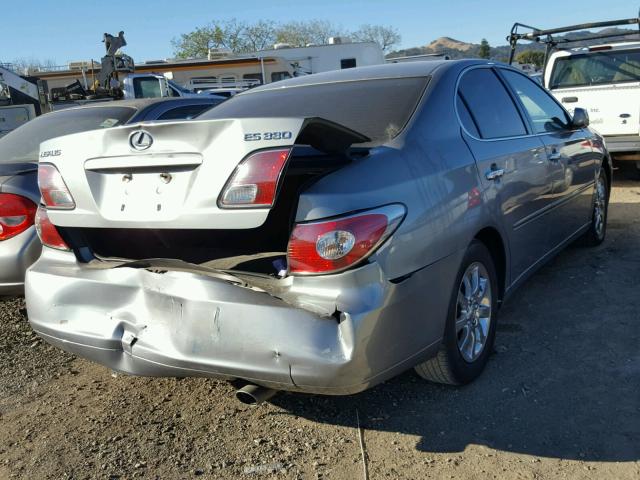 JTHBA30GX45028948 - 2004 LEXUS ES 330 GRAY photo 4