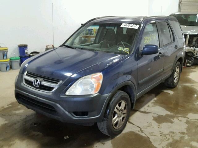 JHLRD78832C045162 - 2002 HONDA CR-V EX BLUE photo 2