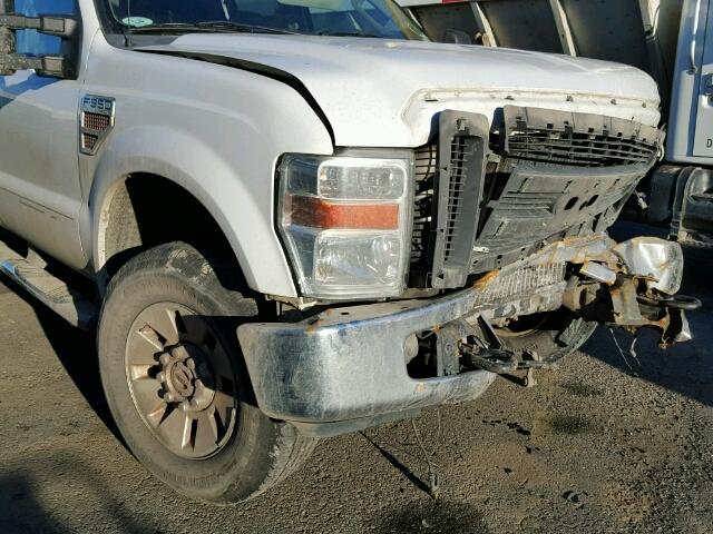 1FTWW31R08EA30654 - 2008 FORD F350 SRW S WHITE photo 9