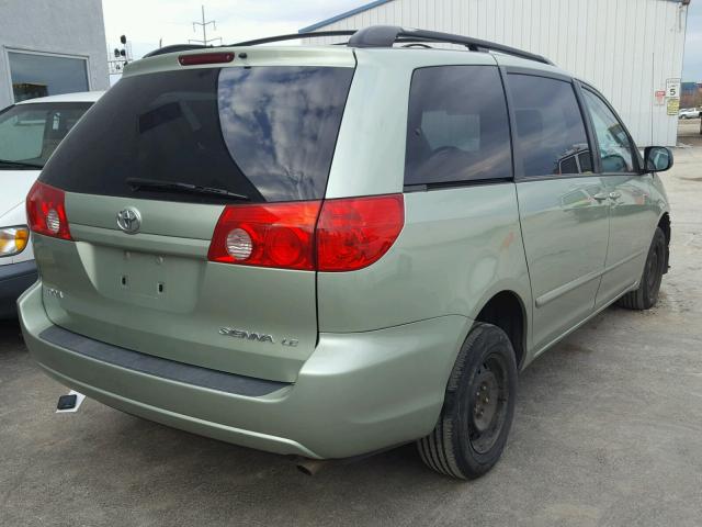 5TDZK23C59S255188 - 2009 TOYOTA SIENNA CE GREEN photo 4