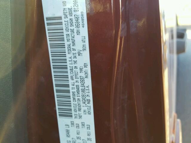 1J4GA39108L642697 - 2008 JEEP WRANGLER U RED photo 10