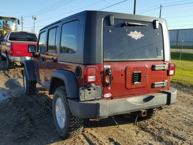 1J4GA39108L642697 - 2008 JEEP WRANGLER U RED photo 3