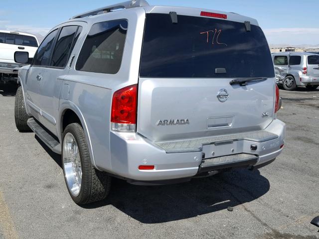 5N1AA08D68N605062 - 2008 NISSAN ARMADA SE GRAY photo 3