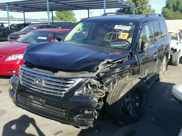 JTJHY7AX2A4053869 - 2010 LEXUS LX 570 BLACK photo 2