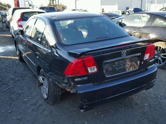 2HGES16355H041834 - 2005 HONDA CIVIC DX V BLACK photo 3