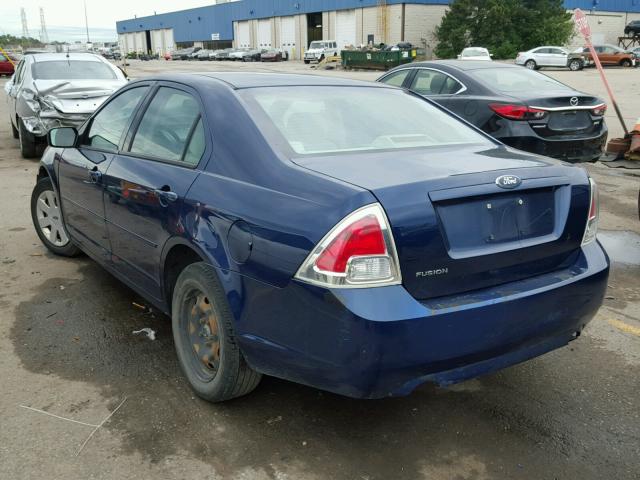 3FAHP06Z57R103614 - 2007 FORD FUSION BLUE photo 3