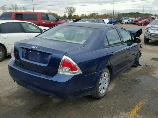 3FAHP06Z57R103614 - 2007 FORD FUSION BLUE photo 4