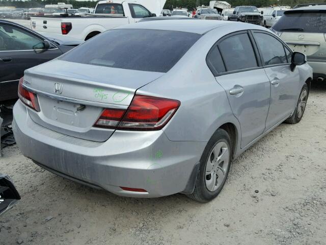 2HGFB2F51DH539670 - 2013 HONDA CIVIC LX SILVER photo 4