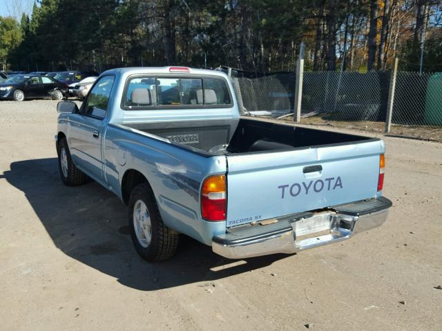 4TAUN41B1SZ013893 - 1995 TOYOTA TACOMA BLUE photo 3