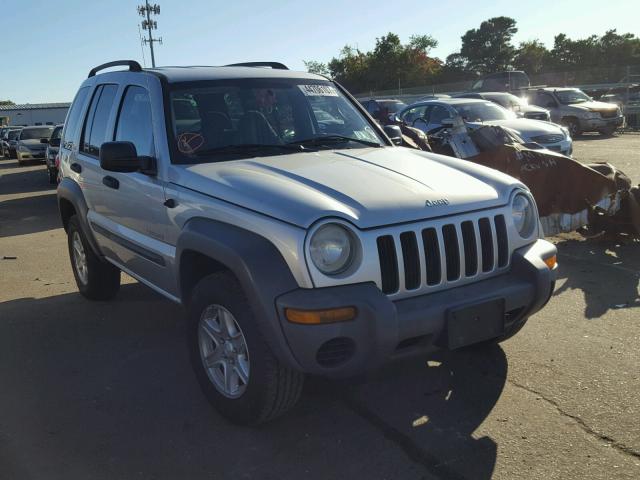 1J4GL48K74W141535 - 2004 JEEP LIBERTY SP SILVER photo 1