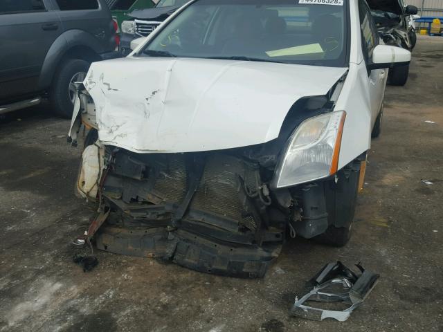 3N1AB6AP2CL706149 - 2012 NISSAN SENTRA 2.0 WHITE photo 9