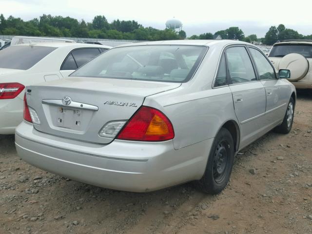 4T1BF28B11U160502 - 2001 TOYOTA AVALON XL SILVER photo 4