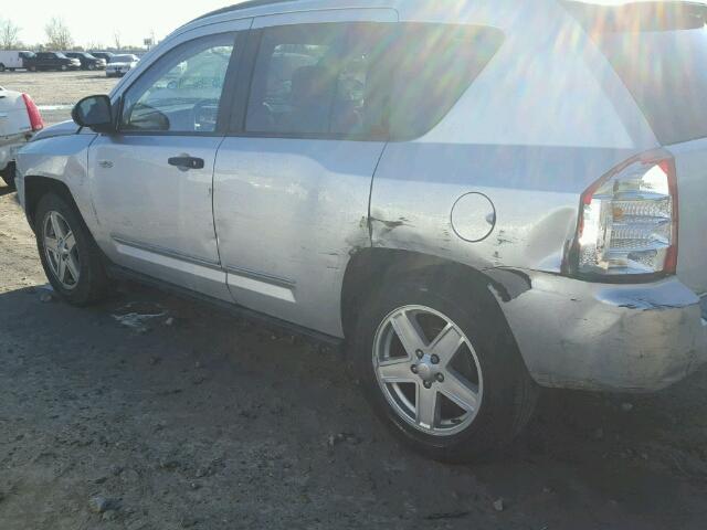 1J8FT47038D734837 - 2008 JEEP COMPASS SP SILVER photo 9