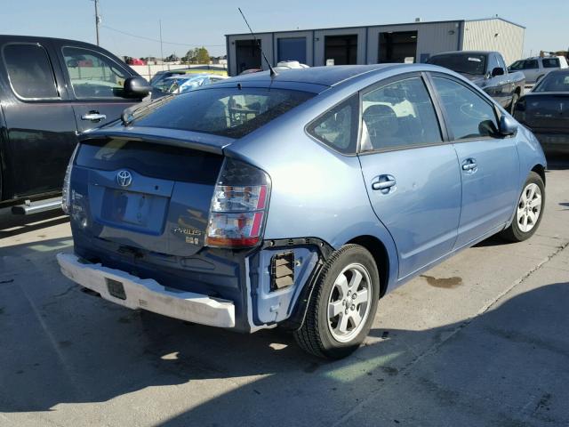 JTDKB20U640025914 - 2004 TOYOTA PRIUS BLUE photo 4