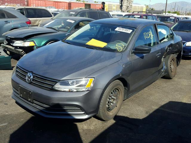 3VW267AJ2GM361273 - 2016 VOLKSWAGEN JETTA S GRAY photo 2